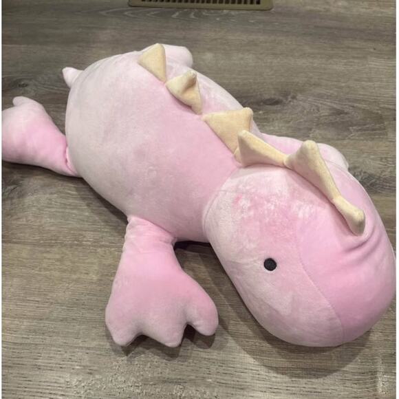 Weighted Dinosaur Plush Pink - Picture 1 of 4